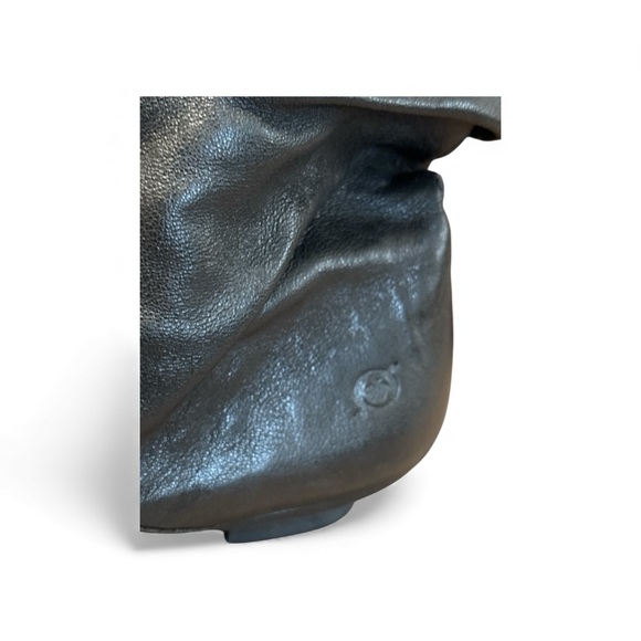 Knee High Leather Boots 10/42 Slouchy Beaded - Picture 5 of 10